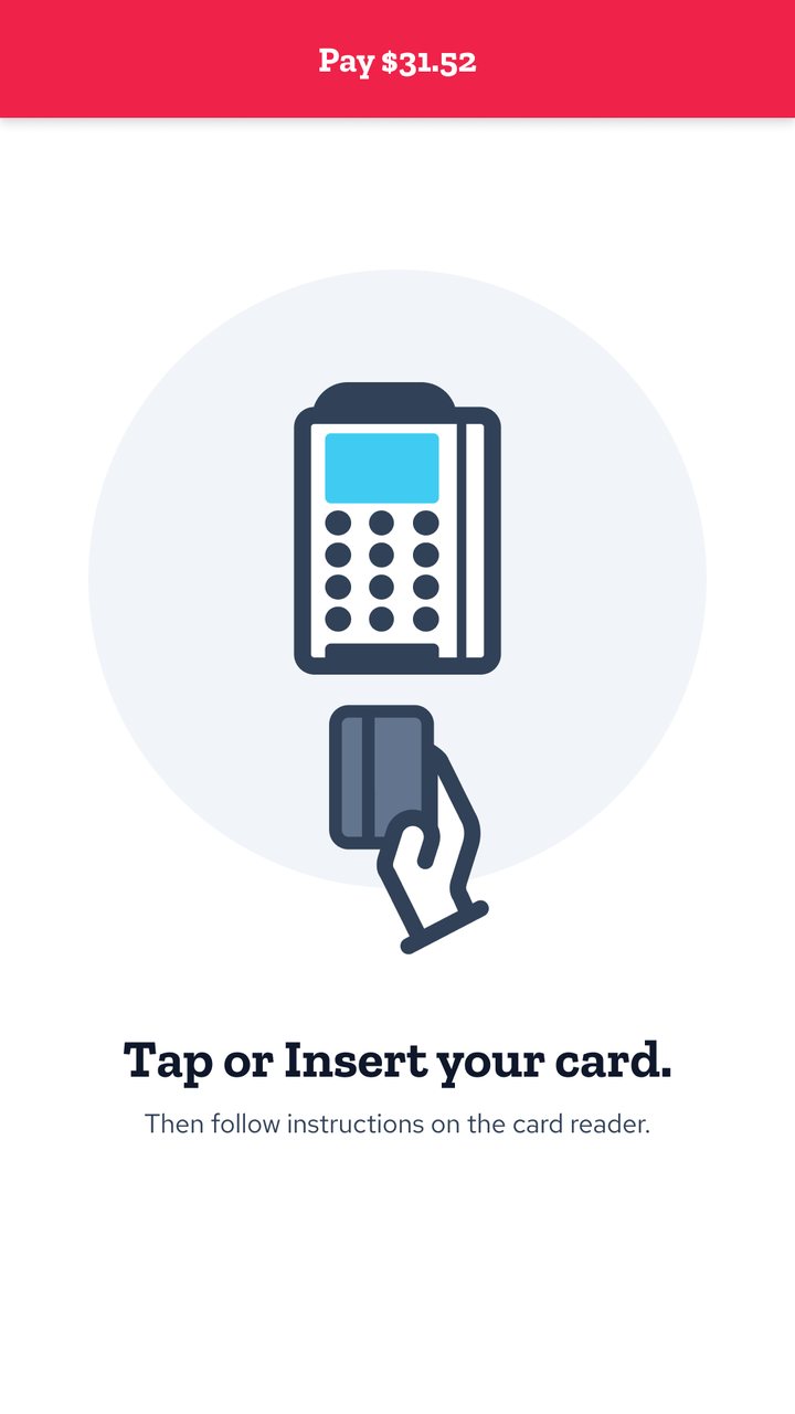 “Tap or insert your card”