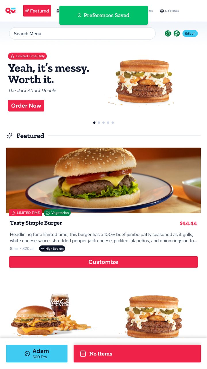 2. “Preferences Saved”